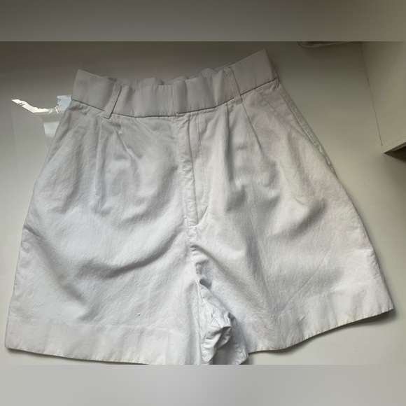 Zara women's shorts white, viscose cotton linen. Size XS - Picture 12 of 17